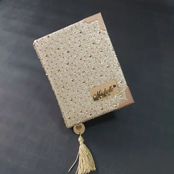 Bíblia com hinário (Binário) CCB - Personalizada com nome - Lonita com strass