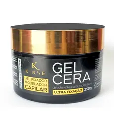 Gel Cera Capilar Modelador Ultra Fixação e Baby Hair 250g Efeito Molhado.