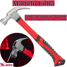 Martelo Magnético 29mm Cabo Fibra de Vidro Tipo Unha 450g MTX