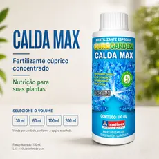 Calda Bordalesa Concentrada Rende 3,6,10 ou 20L - 30, 60, 100 ou 200ml Sulfato de Cobre