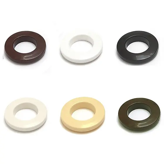 Ilhós cortina Redondo Pequeno 50 Pares varão de 19mm Varias Cores