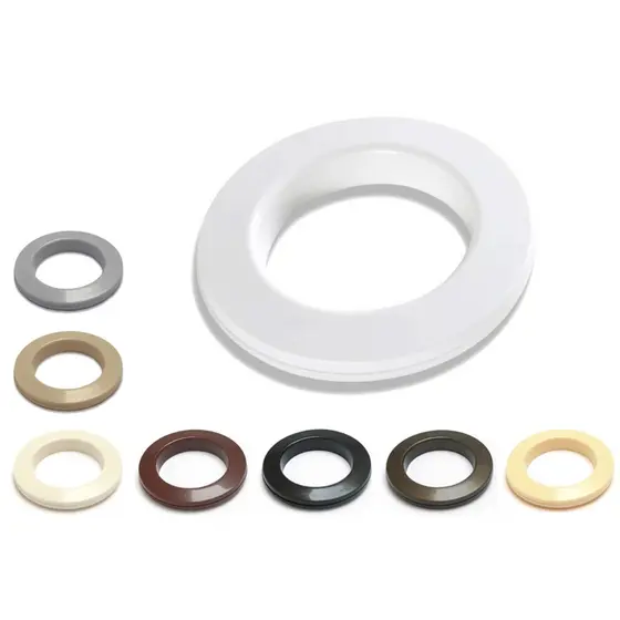 Kit 50 pares Ilhós Redondo para Cortina para varão de 28mm Varias Cores
