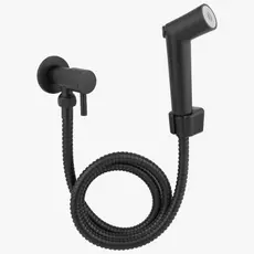 Ducha Higiênica Redonda Preto Para  Banheiro Casa Nova