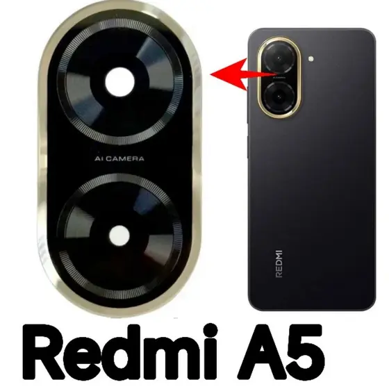 Lente De Câmera Para Redmi A5 Vidro Da Câmera Traseira Vidrinho