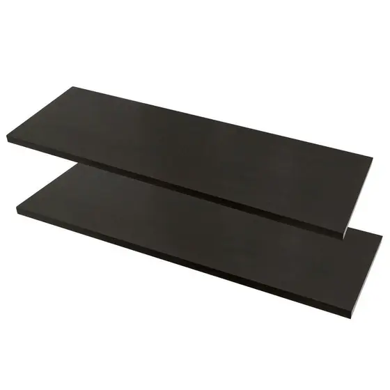 Kit 2 Prateleiras 60x30 MDF Preto com Suporte Flutuante Invisível