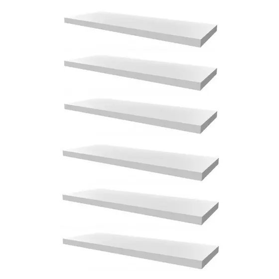 Kit 6 Prateleiras 40x30 MDF Branco com Suporte Flutuante Invisível