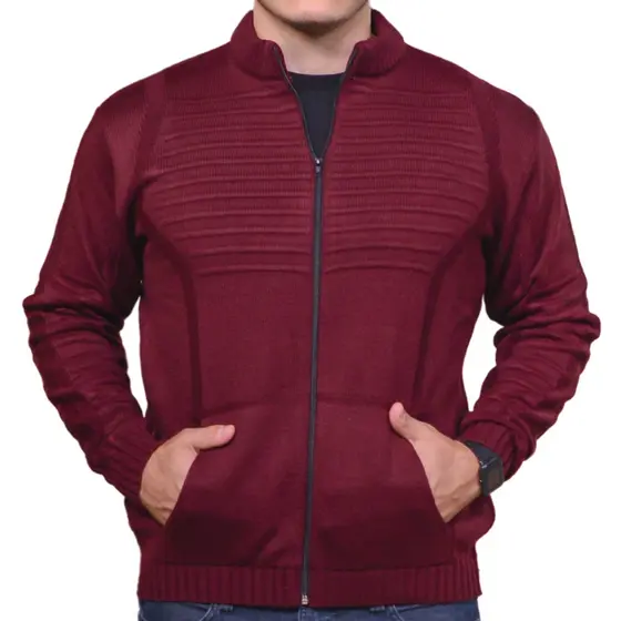 Blusa Suéter Gola Alta Tricot Masculino Slin