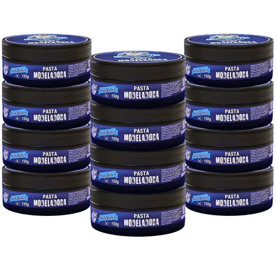 KIT C/ 12 UN POMADA MODELADORA SHARK BARBER 150G