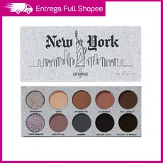Paleta de Sombras Profissional New York By Pri Lessa Catharine Hill 10 Cores Edição Limitada