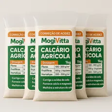 Calcário Agrícola Dolomítico - Correção de PH e Acidez - Ação Rápida - Fertilizante com Ca e Mg
