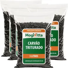 Carvão Vegetal Triturado Substrato 100% Orgânico Para Vasos Jardins Hortas Flores Horquideas