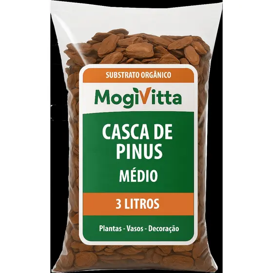 Casca De Pinus Polida P/ Substrato Orquídea Vasos de Plantas Samambaias - Tam. Médio