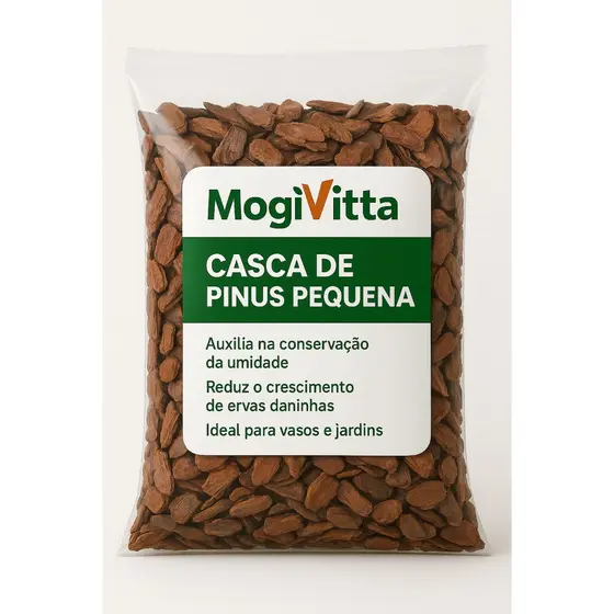 Casca de Pinus Pequena - Decoração e Substrato para Vasos Orquídeas Plantas Jardim Canteiros