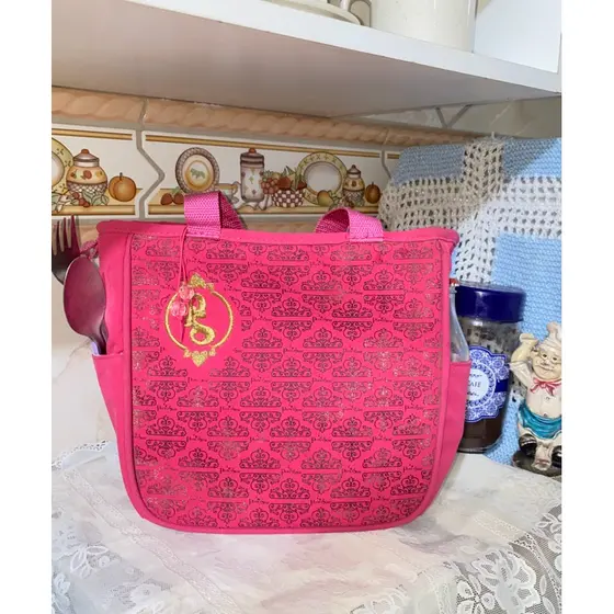 bolsa térmica rosa para marmita / bolsa marmita dermiwil / bolsa de armazenamento térmico / bolsa para mamadeira (usado)