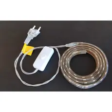 1 a 5 Metros  Fita Chata  Led 5050 C/ Conector + Interruptor  Branco Frio ou Branco Amarelado Quente 110V ou 220v