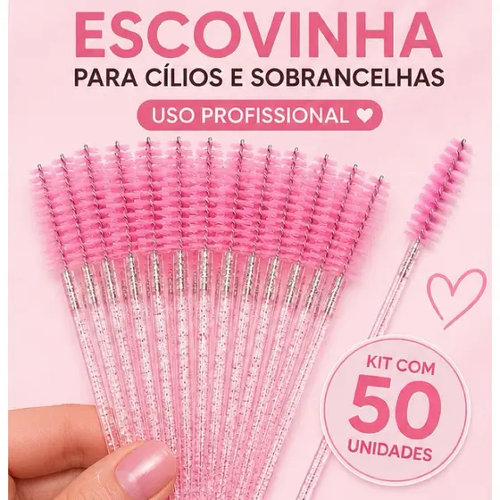 Escovinhas de Cílios e Sobrancelhas – Uso Profissional para Alongamento com varias unidades diferentes | Use Naton