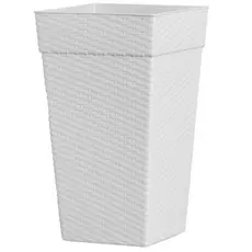 Vaso para Plantas e Flores Rattan Coluna 17L Médio Resistente Área Externa e Interna