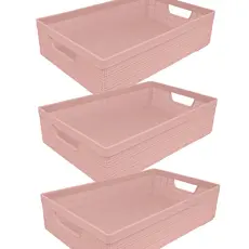 Kit 3 Cestos Juta Organizadores 5L Multiuso Casa Cozinha Escritório Porta Maquiagem e Papéis