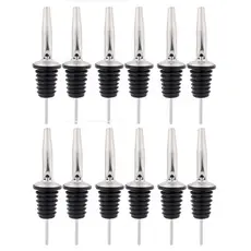 Kit 12 Bico Dosador Inox Biqueira de Garrafa Bar Bartender Bebidas Vodka Drink Tequila