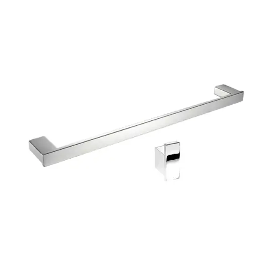 Kit Banheiro Aço Inox Polido 2 Pçs Premium Simples + 1 Ganchos