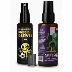 Kit 2 Peças Grip Spray Chuteira E Luva Goleiro 60ml Futsal Salão aderência e fixação Poulpo Sports