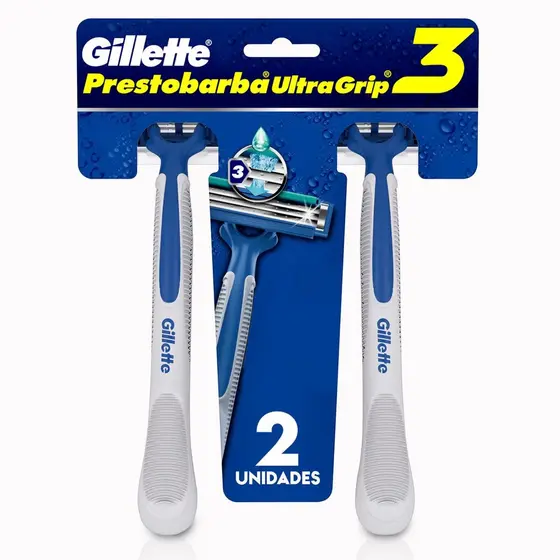 Aparelho de Barbear Gillette Prestobarba Ultragrip 3 c/ 2 Unidades