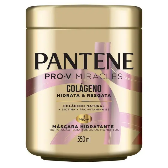 Máscara Hidratante Pantene Colágeno Hidrata e Resgata 550ml