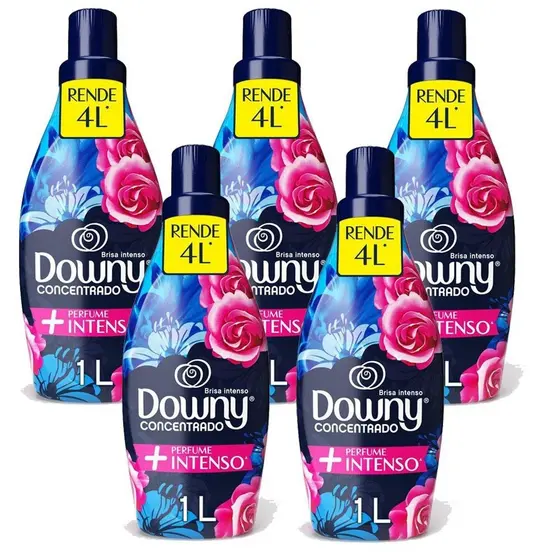 Kit 5 Amaciantes Concentrado Downy Brisa Intenso 1L cada