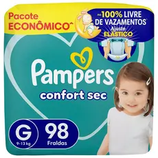 Fralda Pampers Confort Sec Tamanho G 98 unidades