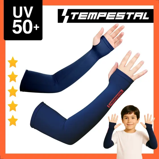 Manguito Infantil Proteção Uv50+ Futebol Esportes Vôlei Tempestal