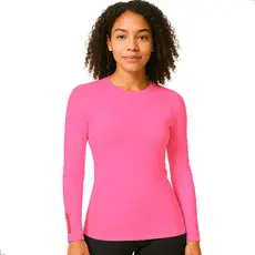 Camisa Térmica Feminina Manga Longa UV50+ Rosa Electra Segunda Pele