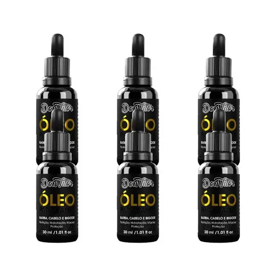 KIT 6x ÓLEO PARA BARBA DON VITOR 30ml 6 unidades