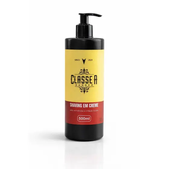 Shaving Em Creme Classe A 500m Creme De Barbear Pra Fazer Barba, Pezinho E Navalhado 1UN
