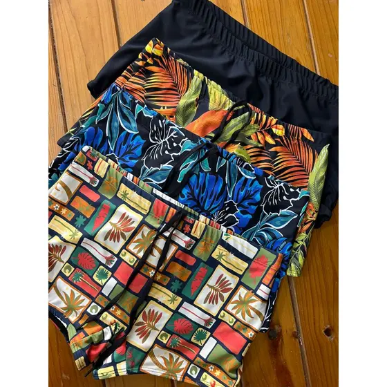 Sunga Boxer Masculina Estampada Forrada Adulto Moda Praia