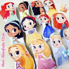 Mini Almofadas Recortadas 12cm PRINCESAS e PRÍNCIPES para Lembrancinha Presente Infantil Festa