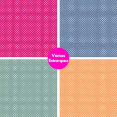 Tecido Tricoline 100% Algodão 50cm x 1,50m Micro Poá Patchwork e Costura
