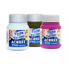 Tinta para Tecido Fosca Acrilex 37ml Alta Cobertura para Pintura em Tecido