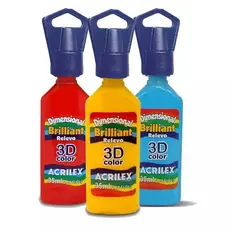 Tinta Dimensional Brilliant Relevo 3D 35ml Acrilex para Tecido e Artesanato