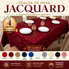 Toalha De Mesa Jacquard Vários Tamanhos Disponiveis