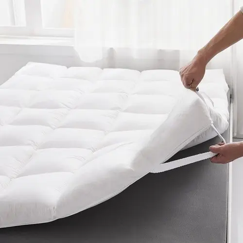 Pillow Top Solteiro Protetor De Colchao Toque Aveludado 400 Fios