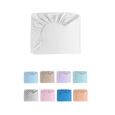 Lençol Queen Size Avulso Com Elástico Percal 200 Fios 100% Algodão Cama Box Macio Para Colchão 30cm