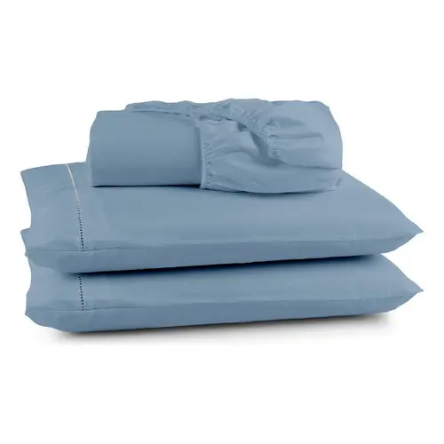 Jogo De Lençol King Size 3 Peças Micropercal 400 Fios Sleep Safira