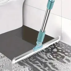 Rodo de Silicone Multiuso 2 em 1 – Vassoura e Limpador de Vidros para Uso Seco e Molhado