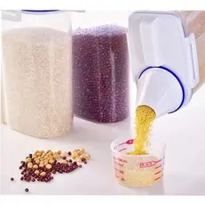 Kit Potes Herméticos 2L Premium Multiuso Com Medidor Organizador De Alimentos Mantimentos