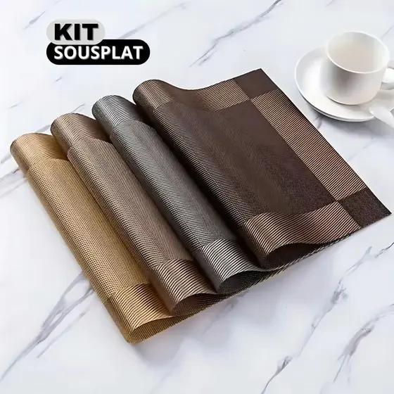 Kit 4 ou 6 Jogos Americanos Sousplat Mesa Posta Jantar – Design Moderno e Elegante