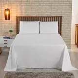 Kit 5 lençóis Casal/Queen + 5 Fronhas 100% Algodão Linha Pousada e Hotelaria