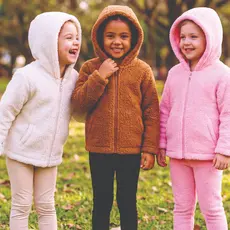Casaco de frio Infantil e juvenil manga longa com Capuz Touca com Ziper quentinho e forrado 2 ao 16 Anos