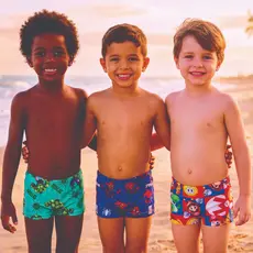 Kit 3 Sunga infantil masculino homem aranha moda praia piscina e natação Verão 2 ao 10 anos