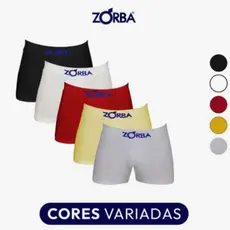 Kit 4 Cuecas Zorba Boxer Algodão Sem Costura Infantil 678 Original Com Detalhes Fabricação