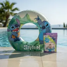 Boia Circular Inflável Stitch Redonda Piscina Praia Disney Cor Boia Stitich Colorida 18 KG
